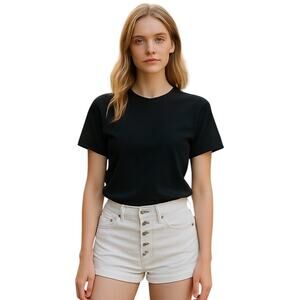 Free People Romeo Rolled Cut-Off Mid Rise Distressed Shorts White Size 27 NWT